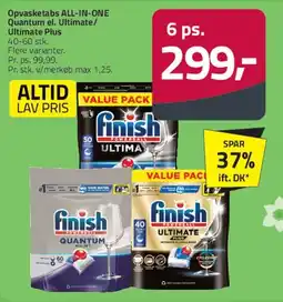 Fleggaard Finish Quantum / Ultimate opvasketabs tilbud