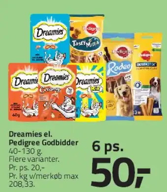 Fleggaard Dreamies / Pedigree godbidder tilbud