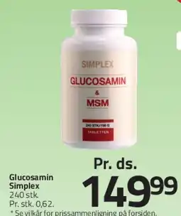 Fleggaard Glucosamin Simplex + MSM tilbud