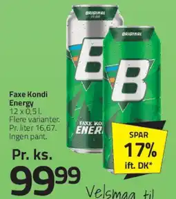 Fleggaard Faxe Kondi Energy tilbud