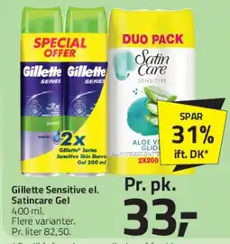 Fleggaard Gillette Sensitive / SatinCare Duo Pack tilbud