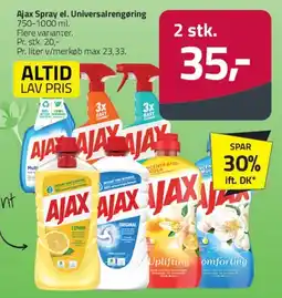 Fleggaard Ajax Spray el. Universalrengøring tilbud