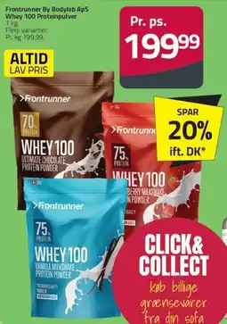Fleggaard Frontrunner Whey100 Proteinpulver (1 kg) tilbud