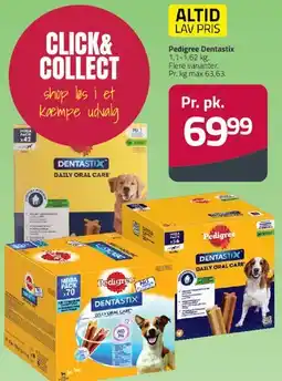 Fleggaard Pedigree Dentastix / hundegodbidder (kasser) tilbud