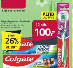 Fleggaard Colgate tandpasta / tandbørste tilbud