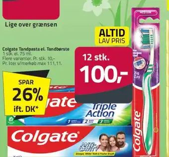 Fleggaard Colgate tandpasta / tandbørste tilbud
