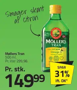 Fleggaard Møller's Tran 500 ml tilbud