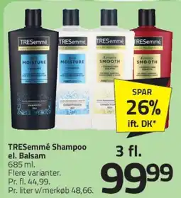 Fleggaard TRESemmé Shampoo / Balsam tilbud