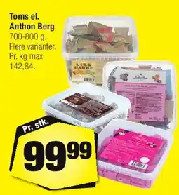 Calle Toms / Anthon Berg tilbud