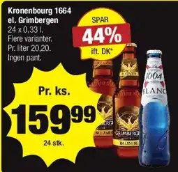 Calle Kronenbourg 1664 / Grimbergen (24 x 0,33 l) tilbud