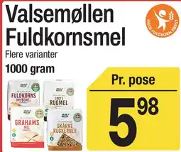 ABC Lavpris Valsemøllen Fuldkornsmel tilbud