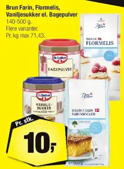 Calle Brun Farin / Flormelis / Vaniljesukker / Bagepulver tilbud