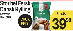 ABC Lavpris Stor hel Fersk Dansk Kylling tilbud