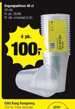 Calle Engangsglas / krus 40 cl tilbud