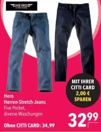 Citti Hero Herren-Stretch-Jeans tilbud