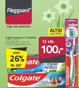 Fleggaard Colgate Tandpasta el. Tandbørste tilbud