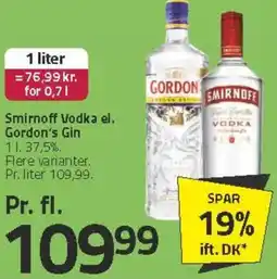 Fleggaard Smirnoff Vodka el. Gordon's Gin tilbud