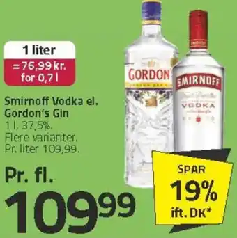 Fleggaard Smirnoff Vodka el. Gordon's Gin tilbud