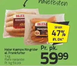 Fleggaard Højer Kæmpe Ringrider el. Frankfurter tilbud