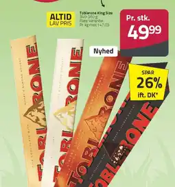 Fleggaard Toblerone King Size tilbud
