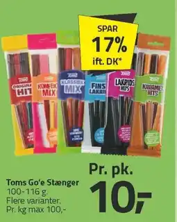 Fleggaard Toms Go'e Stænger tilbud