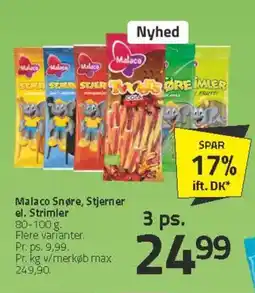Fleggaard Malaco Snøre, Stjerner el. Strimler tilbud