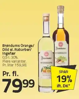 Fleggaard Brøndums Orange/ Dild el. Rabarber/ Ingefær tilbud