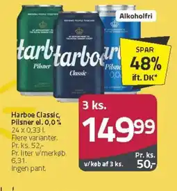 Fleggaard Harboe Classic, Pilsner el. 0,0% tilbud