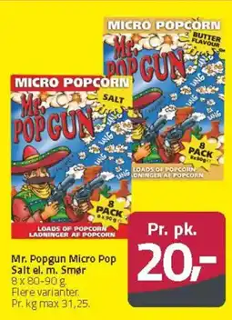 Fleggaard Mr. Popgun Micro Pop Salt el. m. Smør tilbud