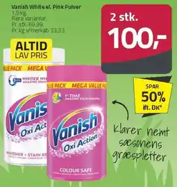 Fleggaard Vanish White el. Pink Pulver tilbud