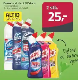 Fleggaard Domestos el. Harpic WC-Rens tilbud