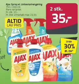Fleggaard Ajax Spray el. Universalrengøring tilbud