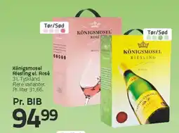 Fleggaard Königsmosel Riesling el. Rosé tilbud