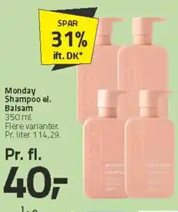 Fleggaard Monday Shampoo el. Balsam tilbud
