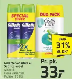 Fleggaard Gillette Sensitive el. Satincare Gel tilbud