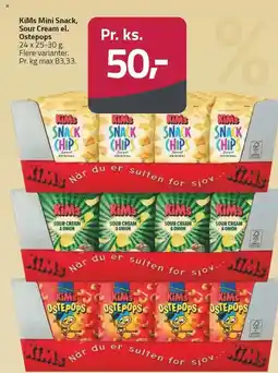 Fleggaard KiMs Mini Snack, Sour Cream el. Ostepops tilbud