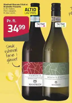 Fleggaard Manfredi Moscato D'Asti el. Brachetto Frizzante tilbud