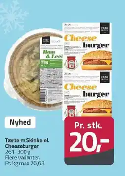 Fleggaard Tærte m Skinke el. Cheeseburger tilbud