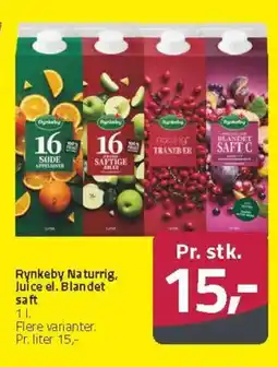 Fleggaard Rynkeby Naturrig, Juice el. Blandet saft tilbud