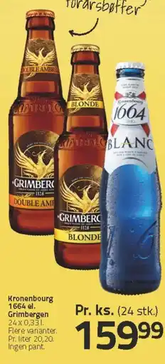 Fleggaard Kronenbourg 1664 el. Grimbergen tilbud