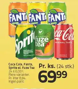 Fleggaard Coca Cola, Fanta, Sprite el. Fuze Tea tilbud