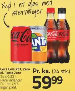 Fleggaard Coca Cola PET, Zero el. Fanta Zero tilbud