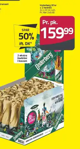 Fleggaard Underberg 30'er + 2 Herbtini tilbud
