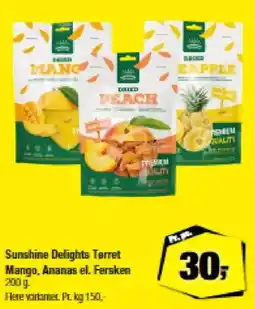 Calle SUNSHINE DELIGHTS Tørret mango, ananas el. fersken tilbud