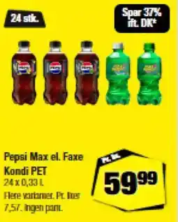Calle Pepsi max el. faxe kondi pet tilbud