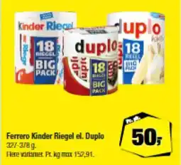 Calle Ferrero kinder riegel el. duplo tilbud