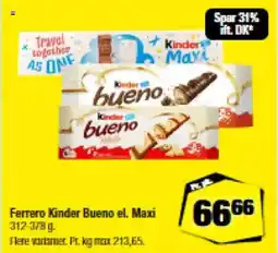 Calle Ferrero kinder bueno el. maxi tilbud