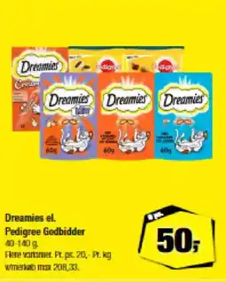 Calle Dreamies el. pedigree godbidder tilbud