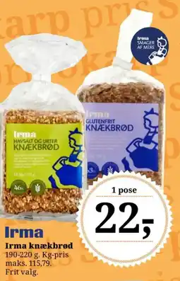 Dagli'Brugsen IRMA Knækbrød tilbud