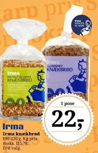 Dagli'Brugsen IRMA Knækbrød tilbud